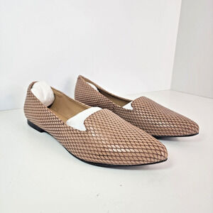 Trotters Harlowe Cognac Brown Luggage Leather Loafer Ballet Flats Womens 9.5 N